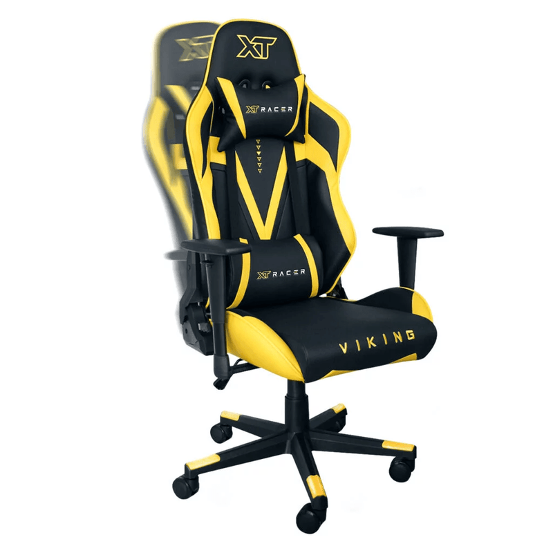 CADEIRA GAMER E ESCRITÓRIO XT RACER VIKING AMARELA
